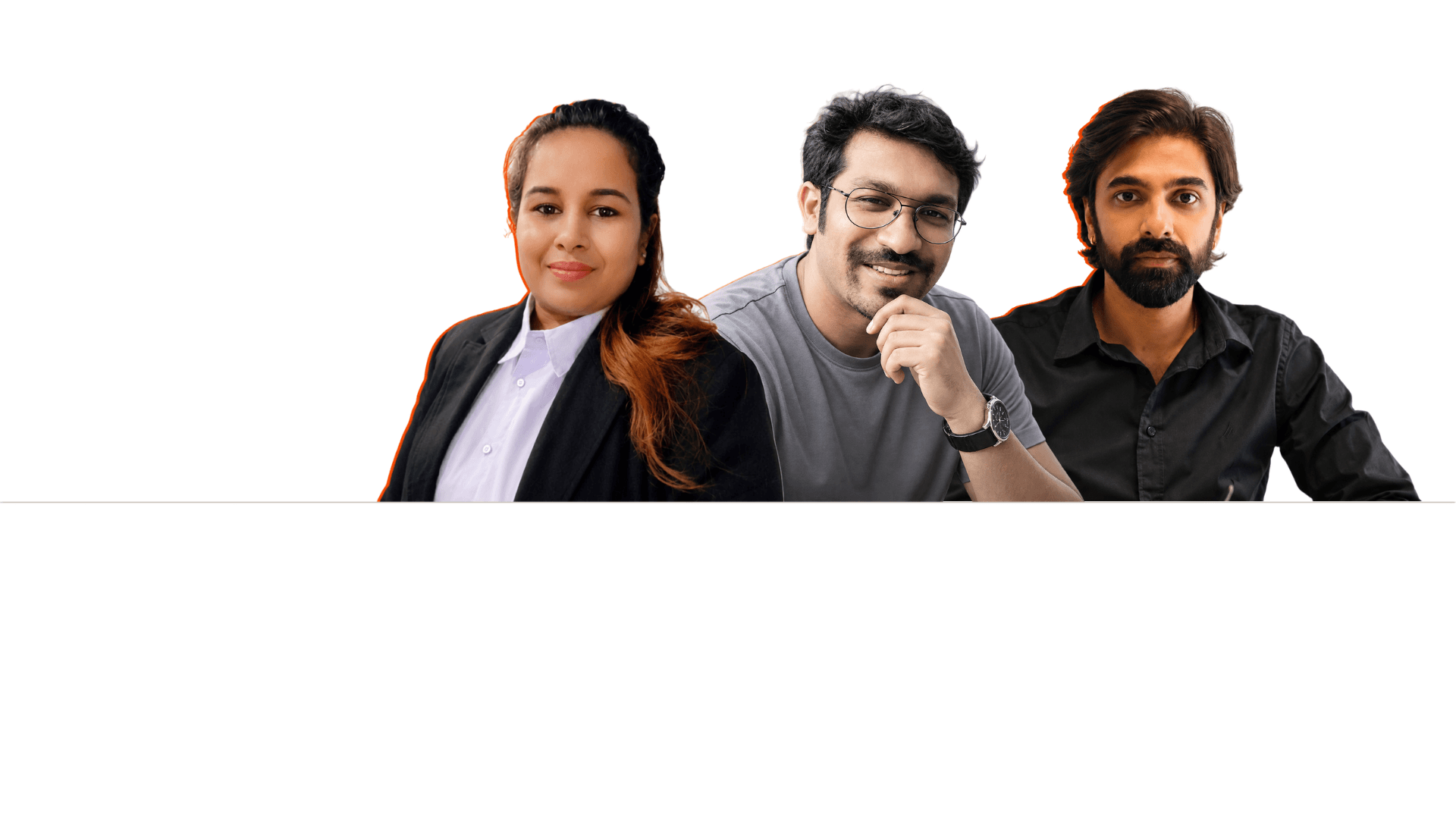 Shruti, Umang and Anjan, the leadership team at Auxman Advisors